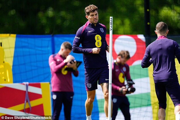 John Stones was spotted training on Thursday, just one day after missing a session due to illness