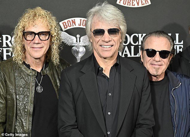 David Bryan, Jon Bon Jovi and Tico Torres pose together