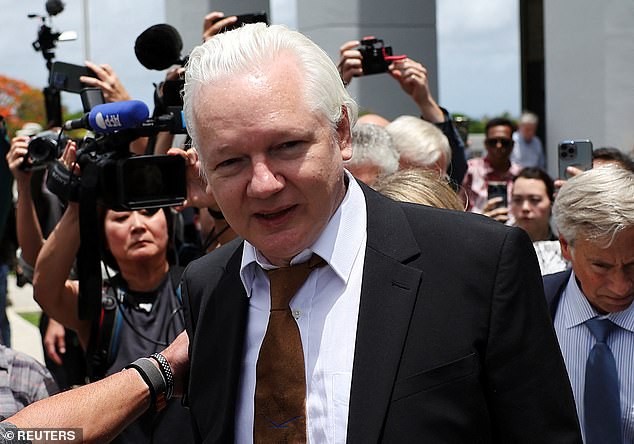 The WikiLeaks founder has just been released without probation or supervision following a hearing in a US federal court on the Pacific island of Saipan