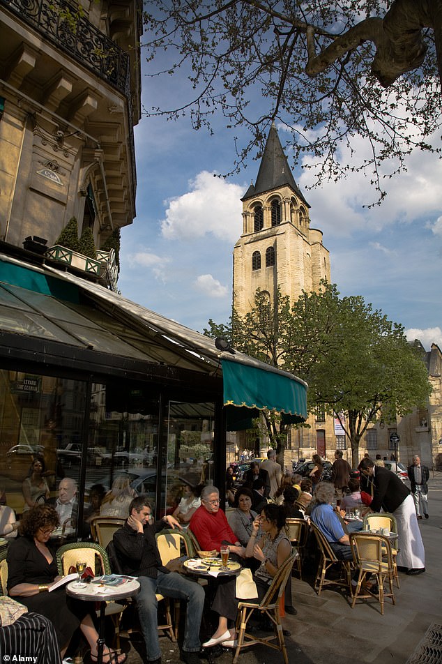 According to The Sun, the musician was joined by 30 friends, French associates and contacts from the music and sports industries at a private apartment in the Quartier Saint Germain des Pres (left bank of Saint Germain des Pres pictured)