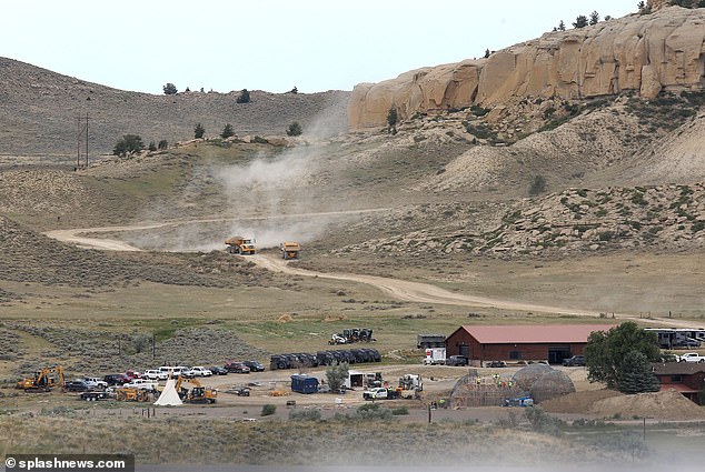 The ranch was pictured in 2020 when West had a number of construction crews working on multiple projects