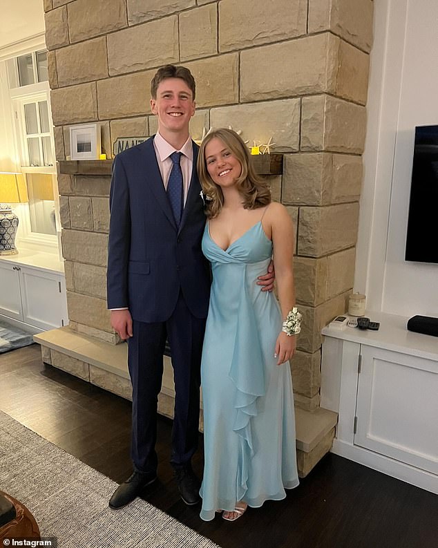 Cassandra Thorburn was a proud mother through and through when she raved about her son River going to his prom with his date Daisy Thomas (pictured)
