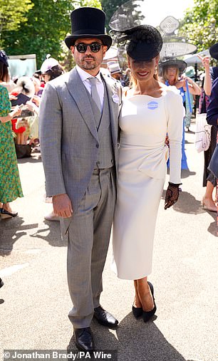 Katherine Jenkins and husband Andrew Levitas at Royal Ascot Ladies Day Thursday