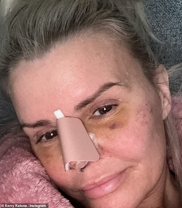 Kerry Katona has revealed she has received a worrying health update from doctors following her recent nose job
