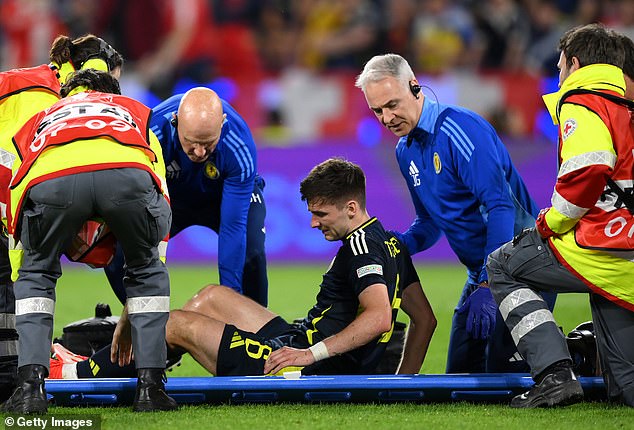 Kieran Tierney has been ruled out of the remainder of Euro 2024 due to a hamstring injury