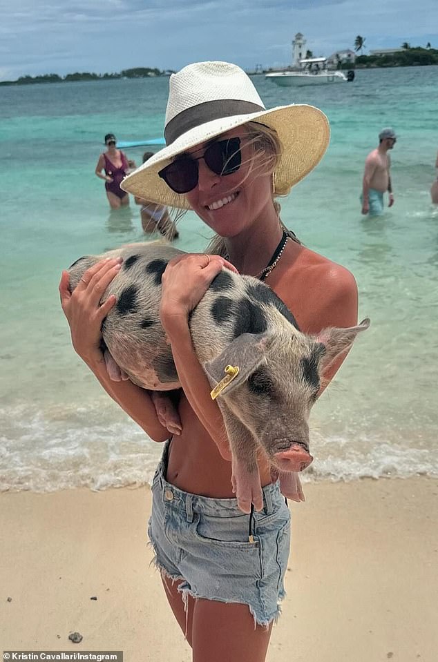 Kristin Cavallari has taken her romance with TikTok star Mark Estes to the next level by vacationing with him and her three kids