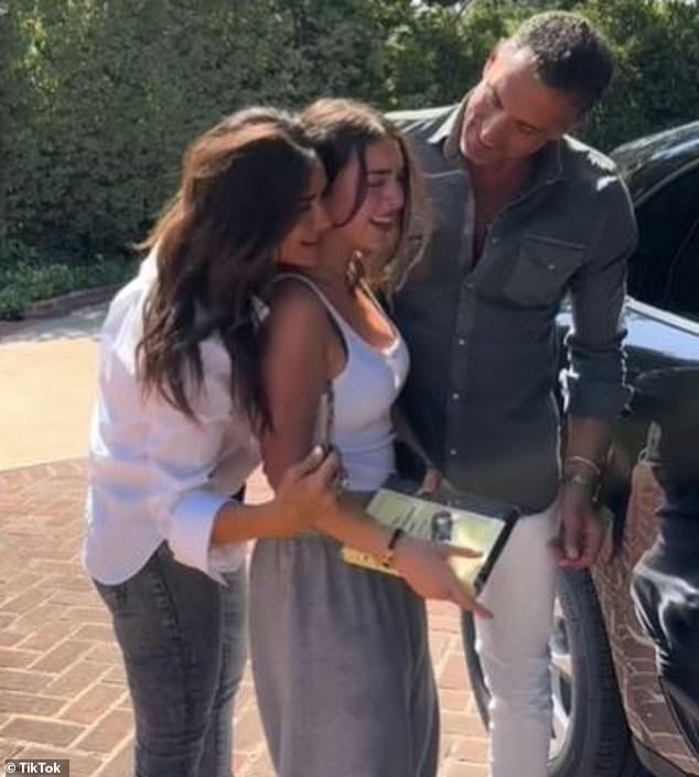 Richards and estranged husband Mauricio Umansky reunited to surprise their teenage daughter Portia with a brand new Porsche Macan