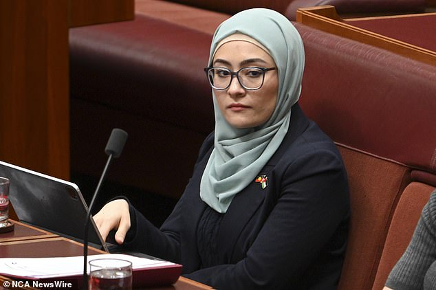 Renegade Labor Senator Fatima Payman (pictured) says she will cross the floor again to support Palestine despite Prime Minister's warnings