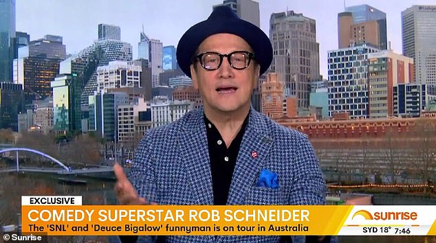 American comedian Rob Schneider, 60, (pictured) slammed 'cancel culture' on Thursday, claiming it has changed the world of comedy for the worse