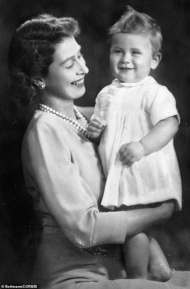 The then Princess Elizabeth with Prince Charles just before his first birthday. The Queen's personal letter reveals that the toddler grew rapidly during their holiday to Scotland