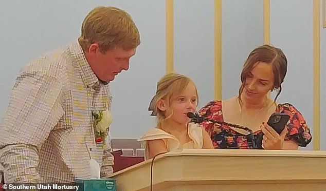 Levi Wright's sister delivered a heartbreaking eulogy for her brother who died after driving his toy tractor into a raging creek