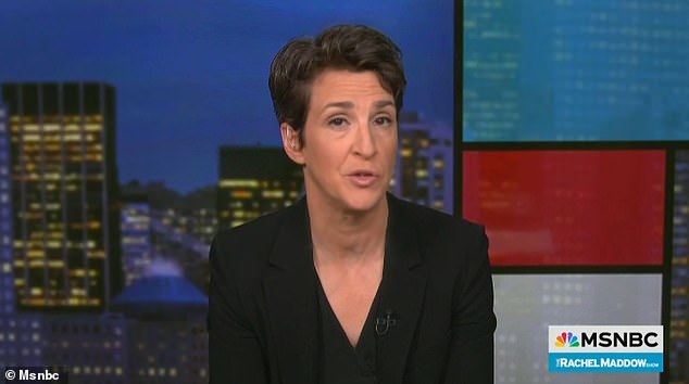 MSNBC host Rachel Maddow said she fears Trump will put her in an internment camp if he is re-elected this coming election season