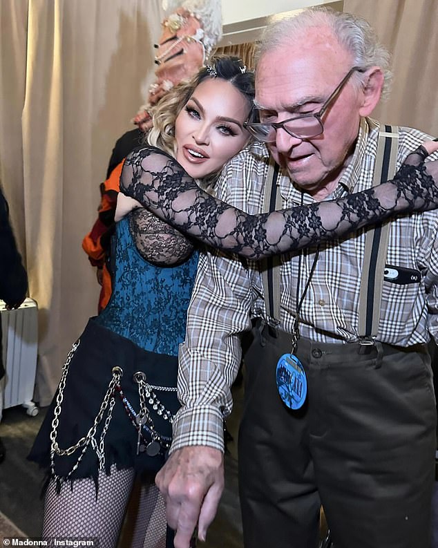 Madonna shared on Instagram on Monday a series of photos of herself with her father Silvio Ciccone on his 93rd birthday