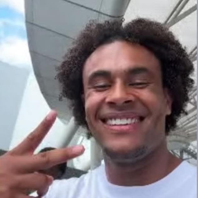 Joshua Zirkzee (pictured) posted a smiling selfie after being called up as a late replacement for the Dutch squad for Euro 2024