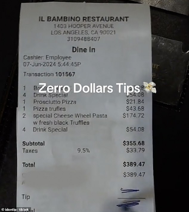 Anonymous TikToker idonttip shared that he saved $152.92 in one week by not tipping when he eats out