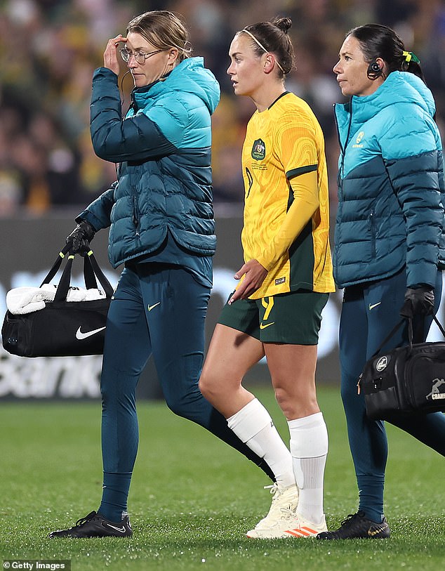 Arsenal star Foord was replaced as a 'precautionary measure' - and she will be a key figure for the Matildas at the Paris Olympics with Sam Kerr injured