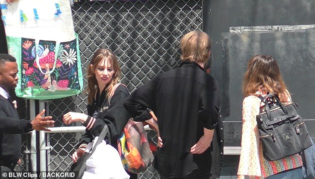 Maya Hawke was all smiles as she greeted fans outside the Hollywood studios of Jimmy Kimmel Live on Tuesday