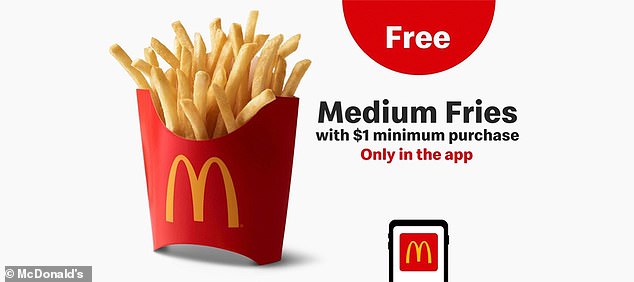 McDonald's is offering Free Fries Friday: free fries with every purchase of $1 or more through the app