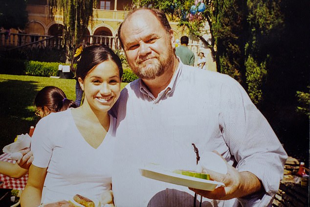 Thomas Markle with a young Meghan.  He became estranged from her after he couldn't walk her down the aisle for her wedding to Prince Harry