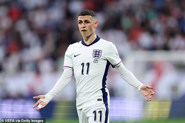 Phil Foden failed to impress in England's 1-0 win against Serbia on Sunday