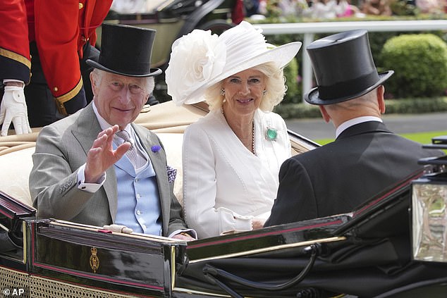 The King and Queen arrive at Ascot today for the third day of the race