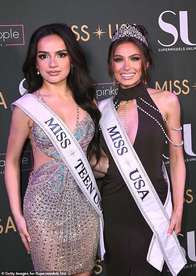 The allegations come after the reigning winners of Miss USA, Noelia Voigt (right), and Miss Teen USA, UmaSofia Srivastava, resigned their titles within days of each other.