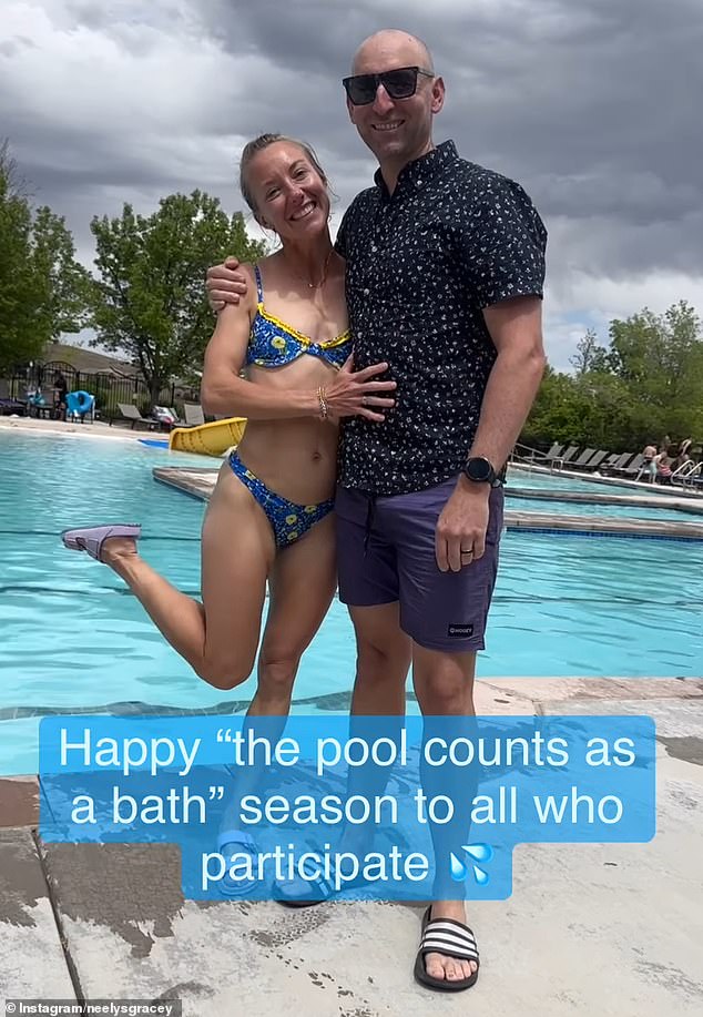 A mother has faced a backlash after admitting she doesn't bathe her children in the summer because 'the pool counts as a bath'