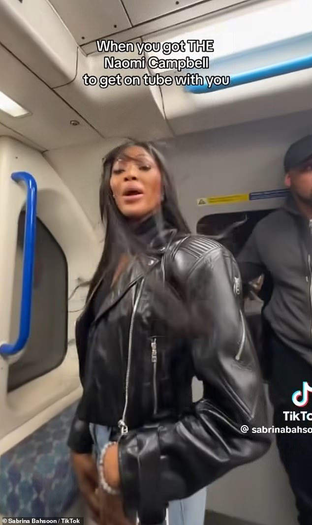 Naomi Campbell, 54, left London commuters stunned on Tuesday when she was spotted on the Victoria Line