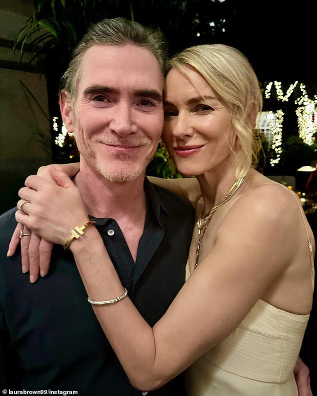 Naomi Watts showed off her stunning diamond wedding ring after officially tying the knot with Billy Crudup in Mexico City on Saturday