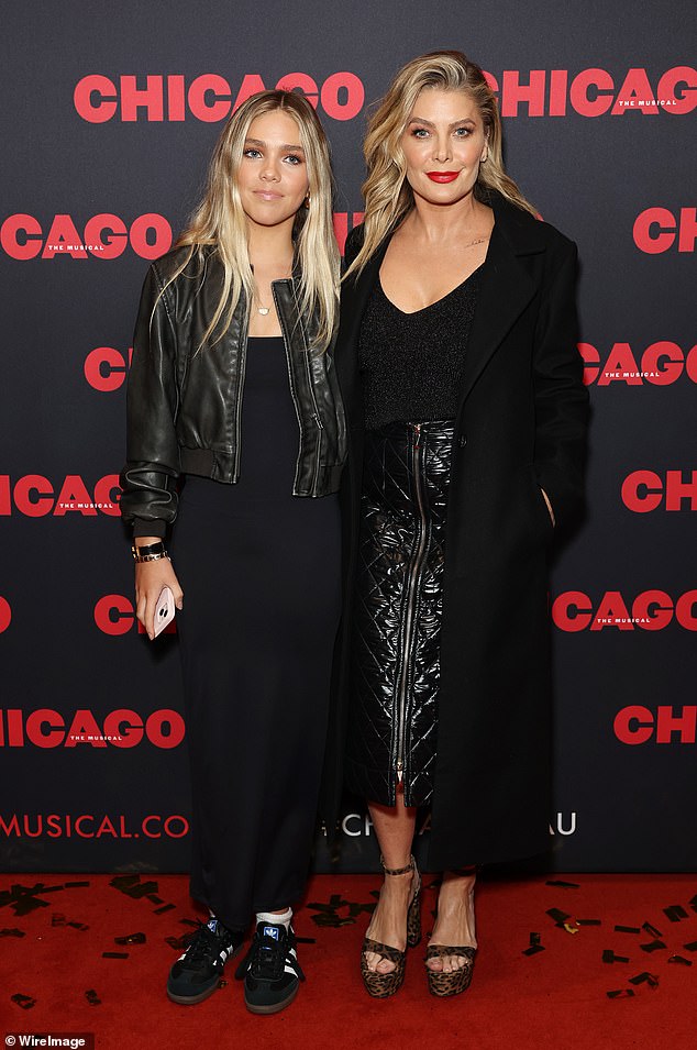 Natalie Bassingthwaighte turned heads as she led the celebrity arrivals at the Chicago musical premiere in Sydney on Thursday night