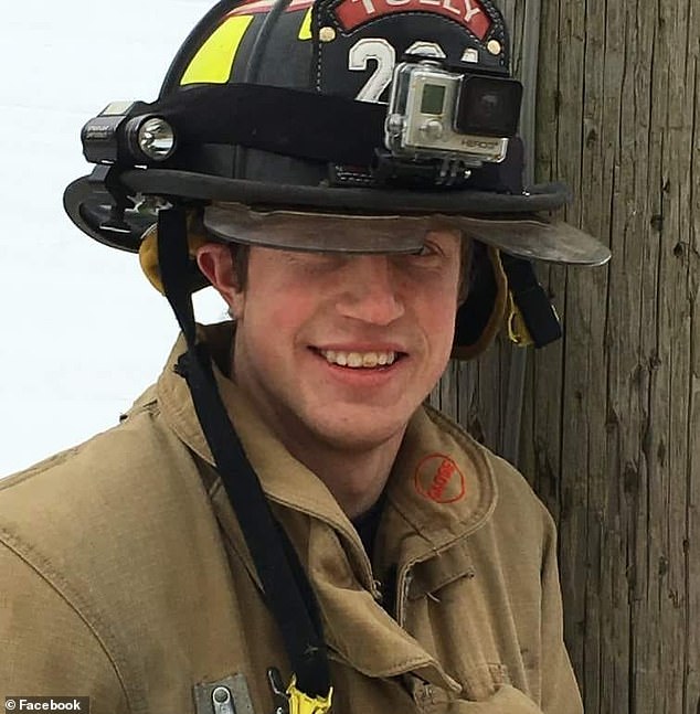 A pair of off-duty New York firefighters tragically died Thursday after one of them fell into a manure tank on a cattle ranch and the other tried to save him.  Memory (pictured) was a third-generation firefighter and a 15-year veteran of the Tully Joint Fire Department