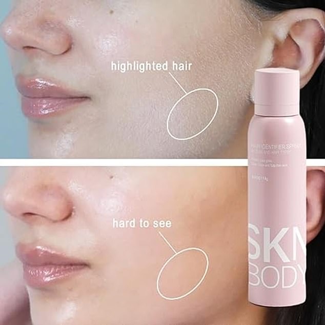 This product from beauty brand SknBody creates a dramatic layer of what looks like white spray paint to show off every hair on the face