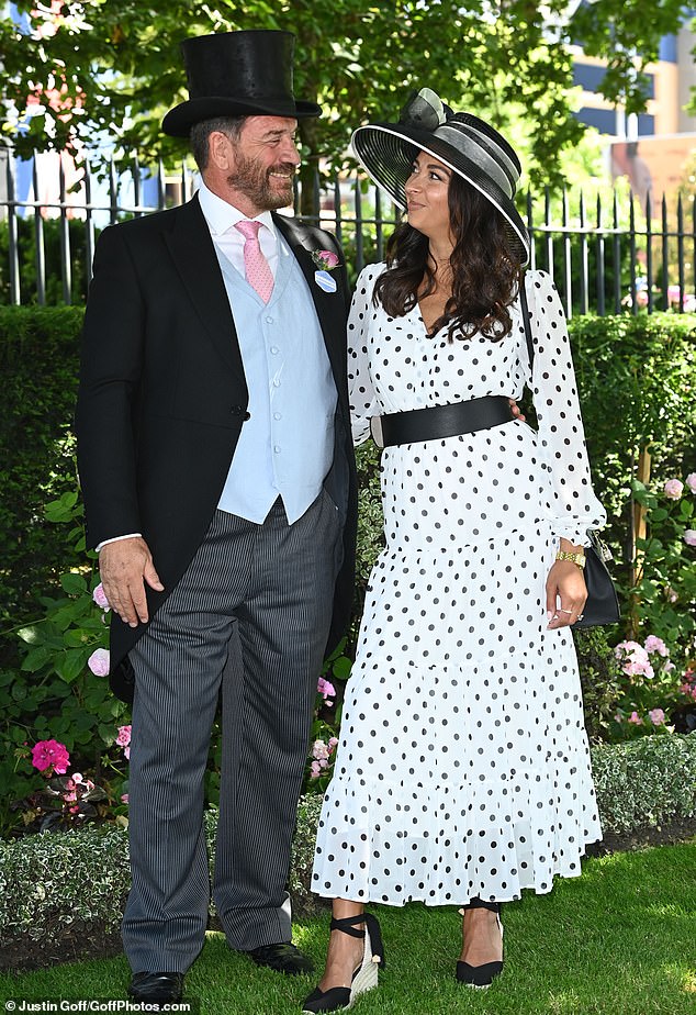 Nick Knowles, 61, looked loved up with fiancée Katie Dadzie, 33, as the pair gazed into each other's eyes on day three of Royal Ascot in Berkshire on Thursday