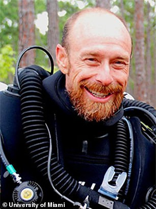 Scientist Kenny Broad (pictured), who attempted a dive in Dean's Blue Hole in 2015, joins Blue Marble's expedition to rediscover the secrets of the 663-foot deep gorge