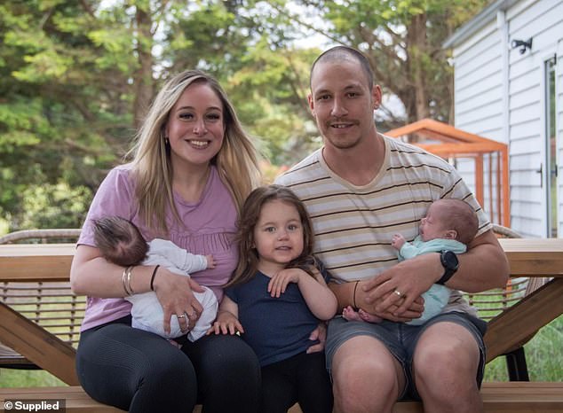 Olivia Renga (pictured with her husband Josh and their three daughters) was diagnosed with terminal liver cancer in mid-January