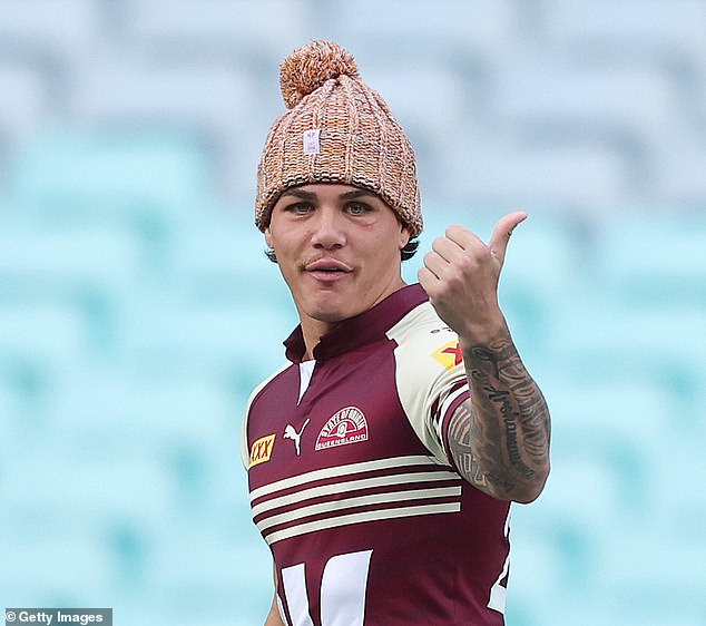 Mark Carroll says he would target Queensland handsome boy Reece Walsh (pictured) for his 'wavy hair and painted fingernails'