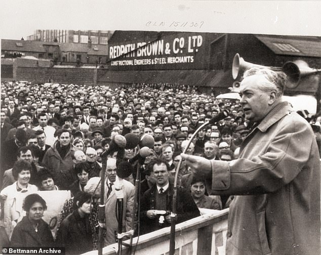 Harold Wilson, the former Oxford academic who posed as a man of the people, is confronted by a mob in Manchester in 1966