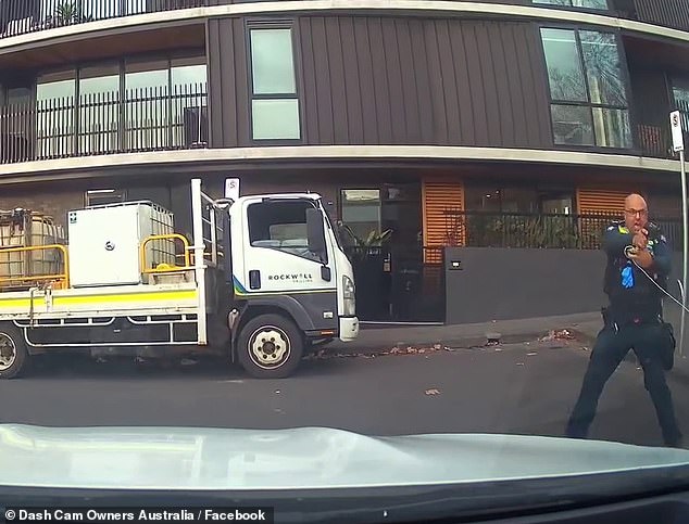 A 28-year-old woman and a 40-year-old man were arrested after the Ford Ranger collision in Parkville, Melbourne's north, just after 9am on Monday.