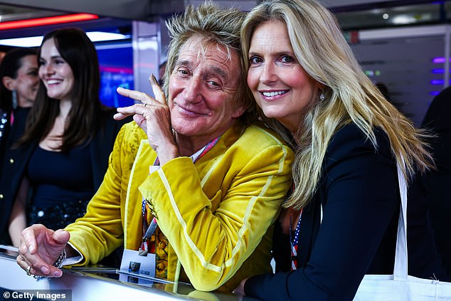 Penny Lancaster recalls the moment her husband Rod Stewart urged her to seek medical help after she threw plates across the kitchen for their two sons (pictured last year)