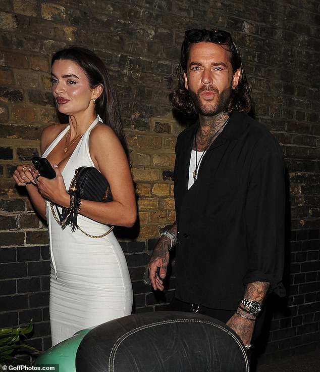 Pete Wicks was spotted enjoying the company of a mystery brunette during a night out at the Chiltern Firehouse in London on Friday night