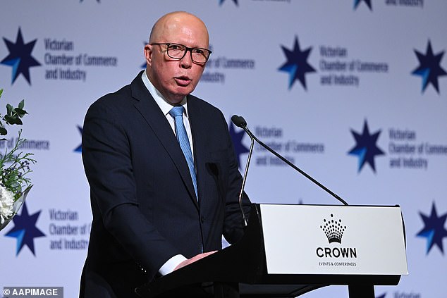 Opposition Leader Peter Dutton said if the Coalition won the next federal election he would dump Australia's 2030 target of cutting emissions by 43 percent from 2005 levels.