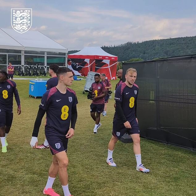 Phil Foden was pictured for the first time since returning to Germany on Thursday evening