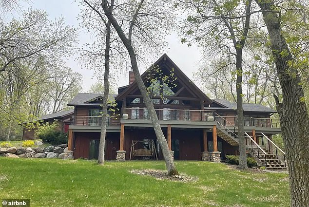 This cabin in Battle Lake, Minnesota, is available on Airbnb for $649 per night and features five bedrooms and three bathrooms