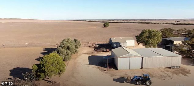 Farmer Jamie Siviour, whose tap water comes from the over-exploited underground basin, said the situation is urgent and must be resolved.  Mr. Siviour's farm is pictured