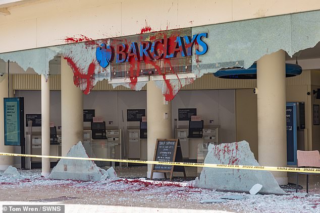 BRISTOL: Pro-Palestinian protesters have targeted Barclays across Britain, smashing windows and throwing red paint over bank branches