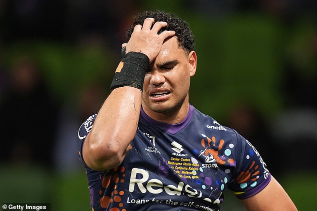 Xavier Coates (pictured) looks highly uncertain for the deciding State of Origin match after the Queensland winger suffered a hamstring injury on Saturday night