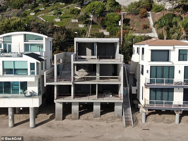 Ando's Malibu building now consists of several gaping cavities where bedrooms, kitchens and an avant-garde gallery once offered expensive artwork, ornate marble fittings, lavish wooden cabinetry and sweeping ocean views.