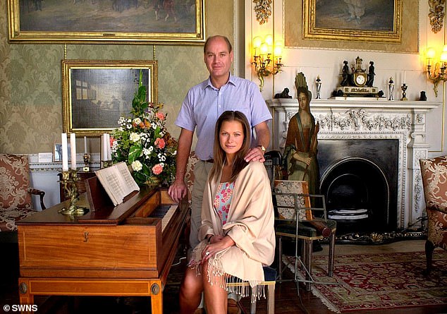 Simon Howard and his wife Rebecca in their stately home Castle Howard