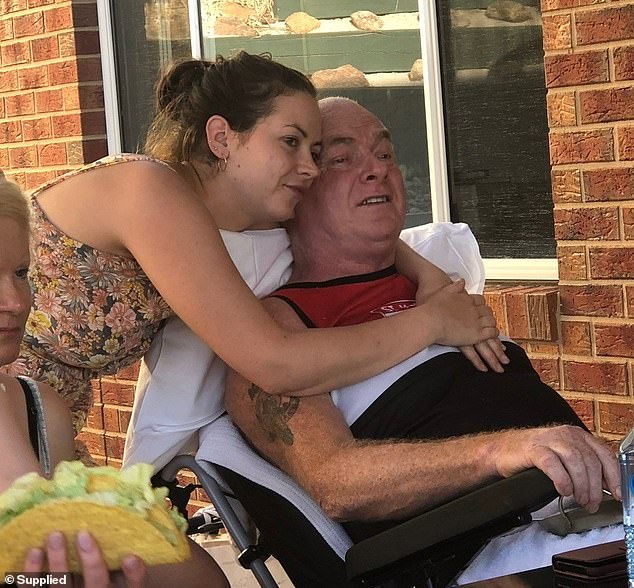 Rachael Williams has opened up about how she had to let her father grieve before he even died after being diagnosed with a stage four brain tumor.  They are pictured together after Mr Pattenden last had dinner at her home