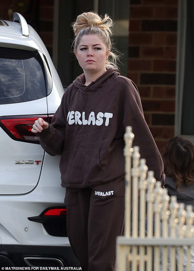 Amber Clavell was photographed outside her home last month while out on bail on a range of charges